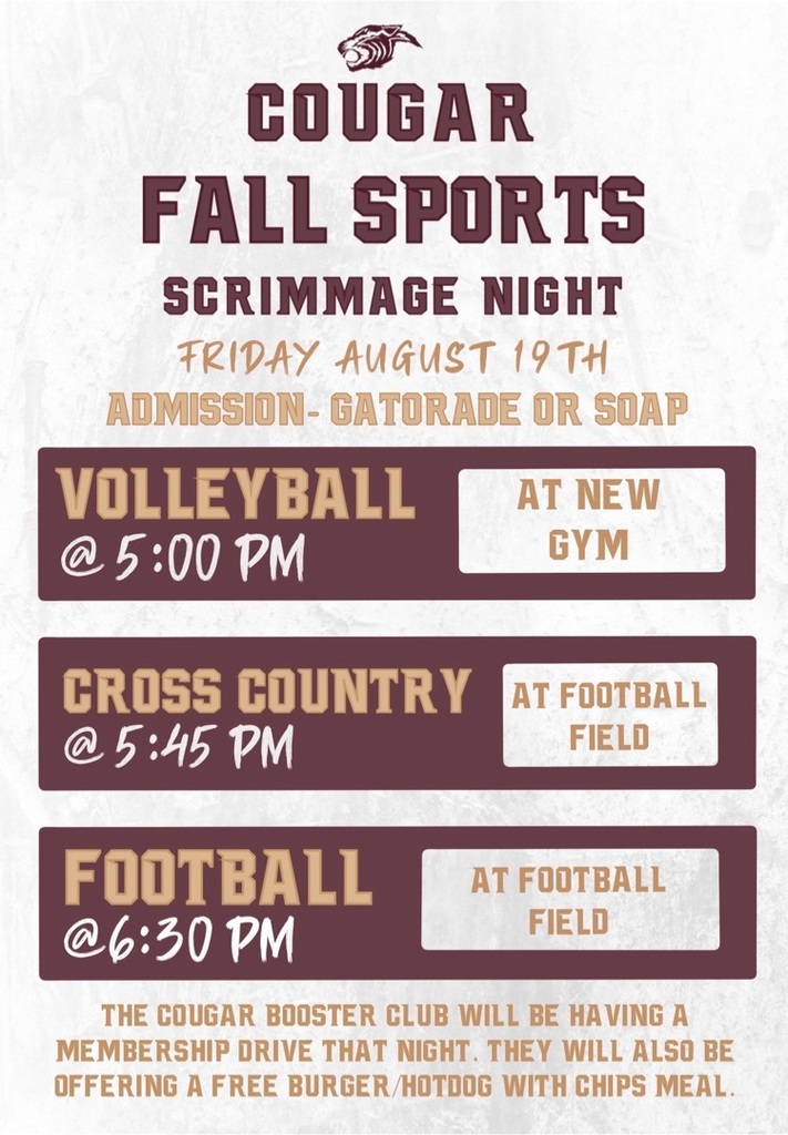 Fall scrimmage information 